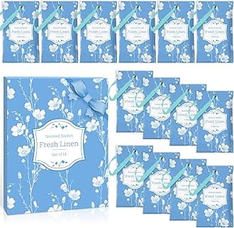 Scented Sachets, Wardrobe Fresheners, Fresh Linen Sachets, 14 Pack, Long Lasting Fragrance for Drawer Liners, Bedroom, Wardrobe