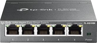 TP-Link TL-SG105E 5-Port Hub Unmanage Pro Switch, 10/100/1000 Mbps, Gigabit with Management Function