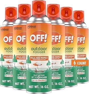 OFF! Outdoor Fogger Backyard Pretreat Kills and Repels Mosquitoes and Flies Fast Acting Up to 6 Hours 16 Ounce (Pack of 6)