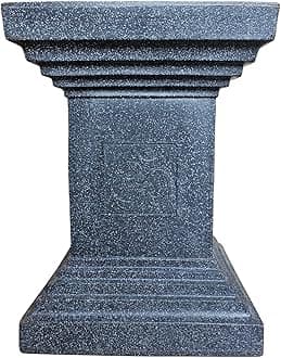 Synergy Plast Tulsi Plant Pot Indoor Outdoor 16 Inch, Unbreakable Marble Finish Fiber Planter Pot Suitable for Indoor & Outdoor Plantation with Drainage System (Marble Grey)