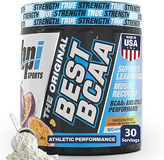 BPI Sports Best BCAA Powder - Muscle Recovery Support - Branched Chain Amino Acids | Building Blocks of Protein and Muscle - Post Workout Recovery – Hydration - Passion Fruit, 30 Servings