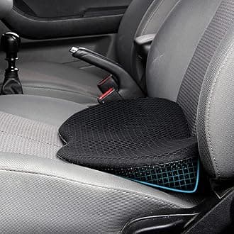 Livtribe Car Seat Cushion - Memory Foam Car Seat Pad - Sciatica & Lower Back Pain Relief - Car Seat Cushions for Driving - Road Trip Essentials for Drivers(Black)