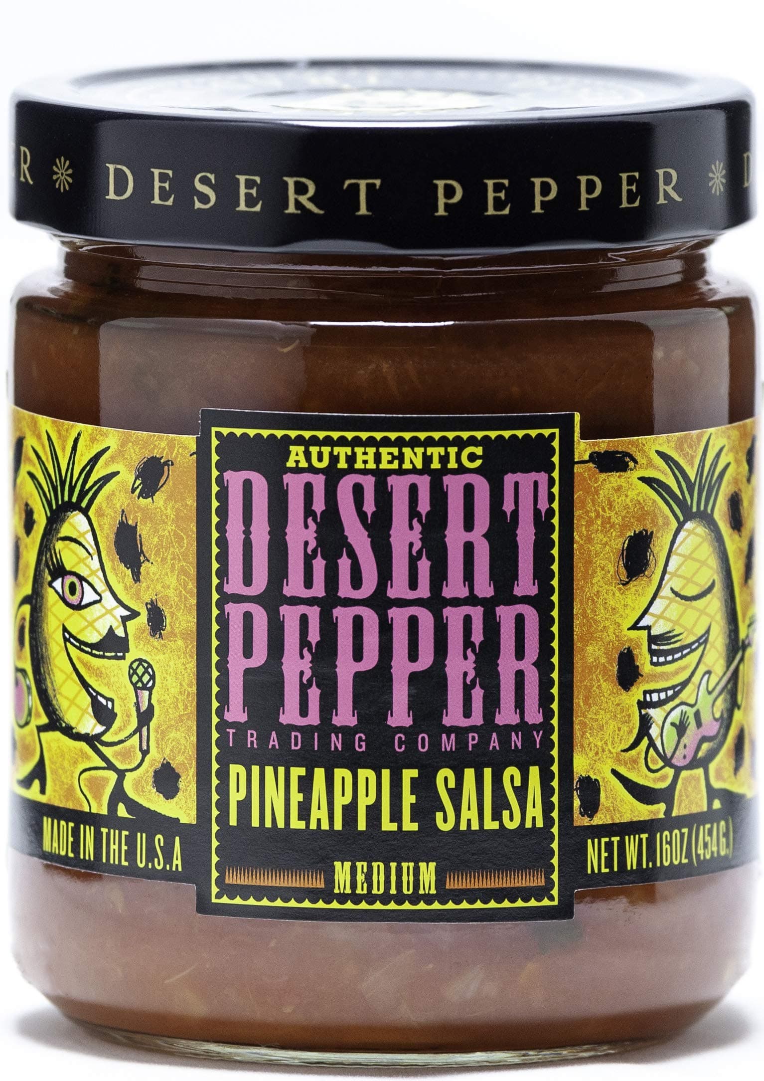 Desert Pepper, Pineapple Medium Salsa, 16Oz