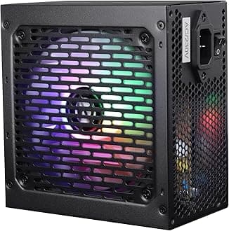 VS500Z 500W Non Modular Premium Power Supply with Silent 120mm RGB Fan, Long Flat Cables, PCIe x 1, SATA x 4, 12V 32A (Max.), Over Voltage/Short Circuit Protection(Black)