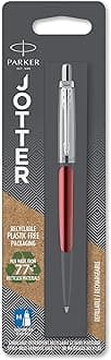 Parker Jotter Ballpoint Pen | Kensington Red | Medium Point Blue Ink