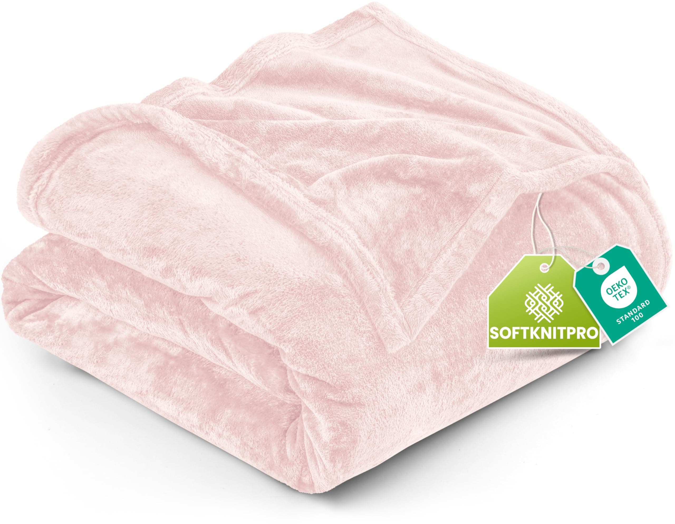 Utopia Bedding Fleece Blanket Full Size Pink 300GSM Luxury Fuzzy Soft Anti-Static Microfiber Bed Blanket (90x84 Inch)