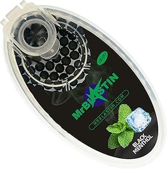 100 Black Menthol Cigarette Crushballs Pack Dispenser Case of Flavoured Pop Aroma Crush Balls Capsules for Filter Tips Insertion Click On Beads