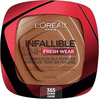 Makeup Infallible Fresh Wear Foundation in a Powder, Up to 24H Wear, Waterproof, Copper, 0.31 oz. (Packaging May Vary)