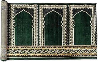 Carpet Mahal Washable Zanamaz Rolls for Prayer and Hall Size 4x95 feet Runner 0.5 inch Thickness, (Multi)