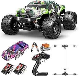 Rc Cars 1:18 All Terrain RC Car for Adults & Boys (18305), 4WD Off-Road RC Truck High Speed Fast 40+ KPH, 4X4 Waterproof Remote Control Car with 2 Rechargeable Batteries
