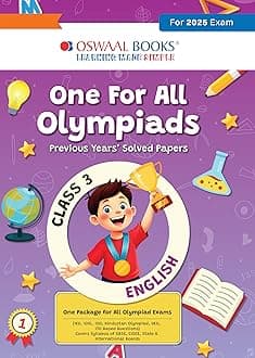 Oswaal One for All Olympiads Chapter-wise Previous Years' Solved Papers, Prep-Guide Class 3 English For 2025 Exam