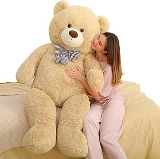 Giant Teddy Bear Plush, Life Size Large Teddy Bear Stuffed Animal 5 Feet,Soft and Fluffy Big Teddy Bear Gift for Baby Shower,Christmas,Valentines Day