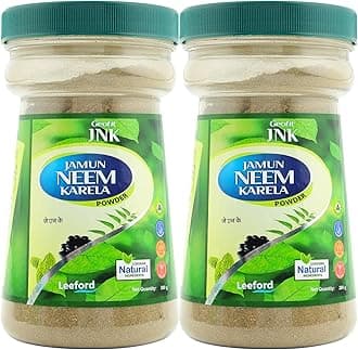 Geofit Jamun Neem Karela Powder - Pack of 2 (200g Each) | Made with Pure & Natural Herbs of Jamun, Neem & Karela | Natural Detoxifier | Improves Immune System | Regulates Metabolism | skin Purfiier