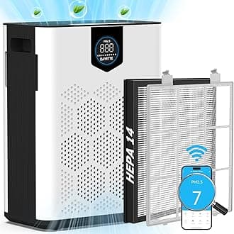 H14 Smart Air Purifiers for Home Large Room Up to 3000 Ft², Air Purifier with Washable Filters, APP & Alexa Control & 22 dB Sleep Mode for Bedroom Living Room