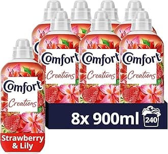 Creations Strawberry & Lily Fabric Conditioner with Stay Fresh technology for 100 days of freshness + fragrance* 8x 900 ml (240 washes)
