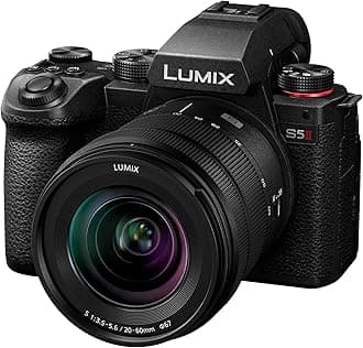 Panasonic LUMIX DC-S5 II Full Frame Mirrorless Camera with 20-60mm F3.5-5.6 Lens, 4K 60P and 6k 30P, Flip Screen, Wi-Fi, Active IS, Black