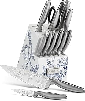 Cuisinart 15pc Caskata Collection™ Stainless Steel Hollow Handle Cutlery Block Set, C77SS-15PKCA