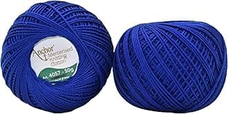 HUNNY- BUNCH® Premium Anchor Mercerised Knitting Crochet Cotton Thread Yarn Balls for Knitting, Weaving, Embroidery, DIY and Craft Making (Art. 4057) 50G - Pack of 1 (134)