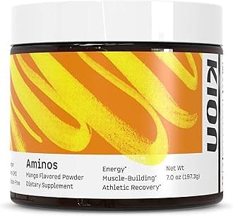 - Kion Aminos Essential Amino Acids Powder - Amino Acid Nutritional Supplements, Aminos Powder, Essential Amino Energy No Caffeine, EAAs Amino Acids Powder, BCAA EAA - 30 Servings, Mango