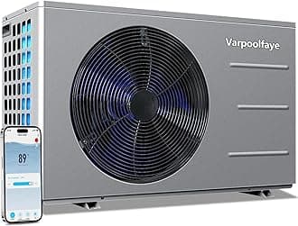 30000 BTU Electric Pool heaters Above Ground Pool Heat Pump 120V 8000 Gallon Spa Pool Heater For Inground Pools Heating Cooling WiFi Control Schedule