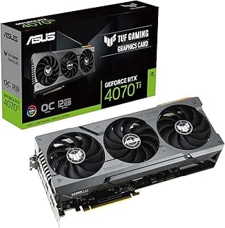 ASUS TUF Gaming GeForce RTX 4070 Ti OC Edition Gaming Graphics Card (PCIe 4.0, 12GB GDDR6X, HDMI 2.1a, DisplayPort 1.4a)