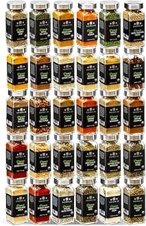 Complete Organic Spices and Seasonings Set - 30 Jar Spice Kit Variety Pack - Complete Starter Spice Set Great BBQ, Grilling and Spice Gift Sets - Ultimate Culinary Cooking Spices Set