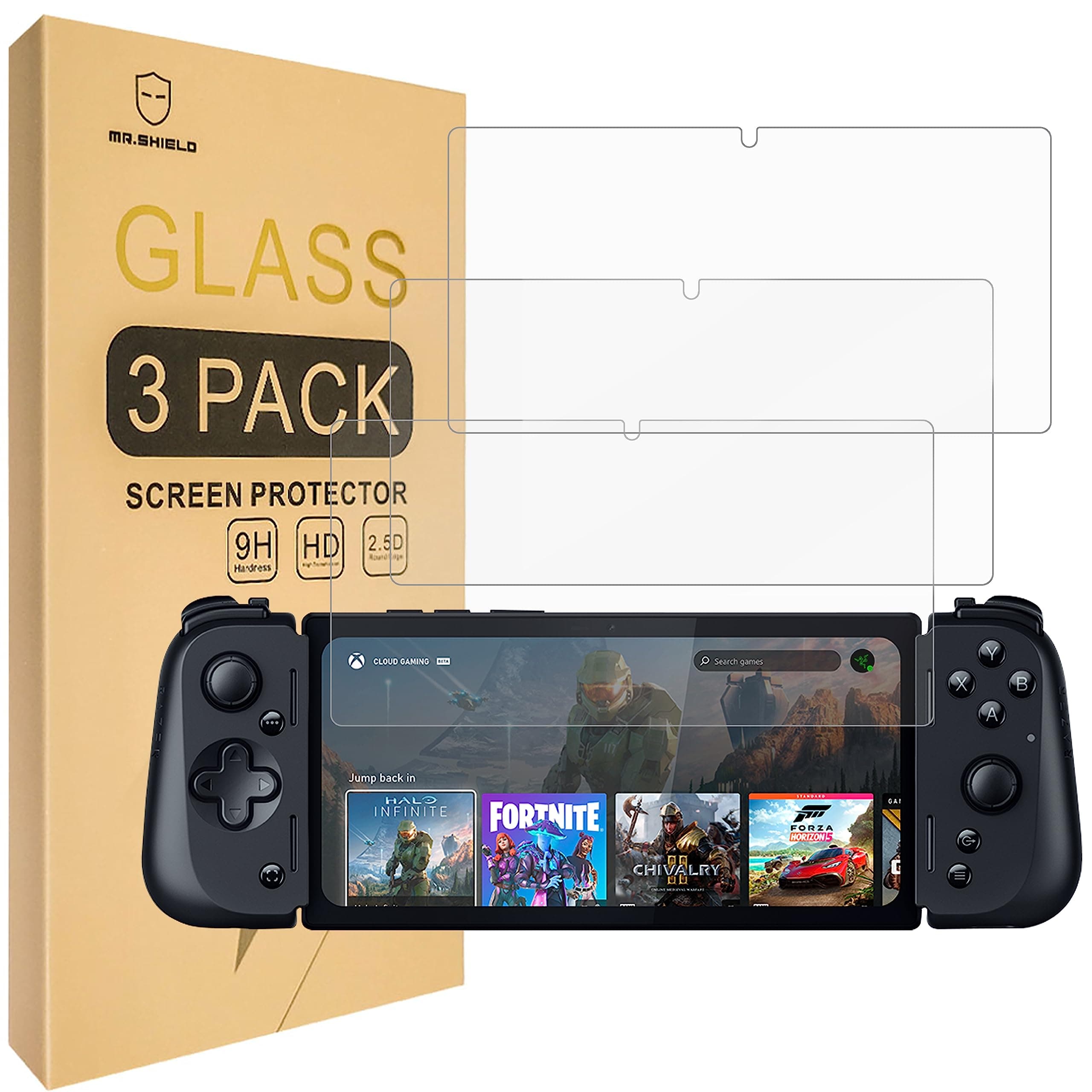 Mr.Shield [3-Pack] Screen Protector For Razer Edge [6.8 inch] Wi-Fi / 5G 2023 [Tempered Glass] [Japan Glass with 9H Hardness] Screen Protector