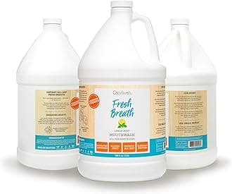 (3790ml (Pack of 1), Lemon Mint) - Fresh Breath Lemon Mint Mouthwash Award-Winning, Dentist-Recommended Bad Breath Mouthwash - Alcohol & Fluoride Free w/Aloe & Natural Essential Oils ( 3.8...