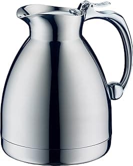 Hotello Vacuum Insulated Thermos Carafe for Hot and Cold Beverages, .60 L, Stainless Steel