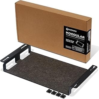 Moodular Wooden Monitor Stand Add-ons Storage Tray [Accessory Only - Requires Moodular Wooden Monitor Stand Slide Rails for Use] Black MSA-TR