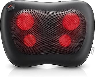 Comfort Supplies Back Massager, Neck Massage, Shiatsu Pillow with Heat, Deep Tissue Kneading Massager for Neck, Back, Shoulder, Legs, Electric, Muscle Pain Relax, Gifts for Women Men Mum Dad Him Her