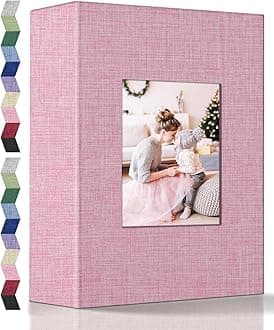 popotop Photo Album 4x6-200 Photos Photo Books with 200 Horizontal Pockets,Linen Cover Albums for Family Wedding Anniversary Baby Vacation Pictures