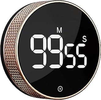 BlueSnail Kitchen Timer with LED Digital Display Smart Efficana for Home Classroom Gym Office, Volume and Brightness Adjustable Productivity Timer (Rose Gold)