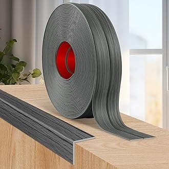 Flexible Wall Corner Protector Moulding Trim Peel and Stick Wall Corner Guards Edge Protector Self Adhesive Molding Trim Strip for Edge Ceiling (Deep Gray Wood Grain, 2.4 in x 40 Ft)
