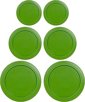 MRX Solutions Replacement Lids for Pyrex Containers (2) 2-Cup (2) 4-Cup (2) 7-Cup (Green)