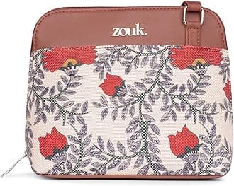 ZOUK Printed Vegan Leather Out Of Office Sling Bag With Adjustable Strap For Women's Girls