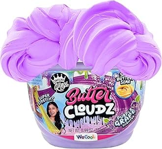 Compound Kings Fluffy Butter Cloudz Scented Large Slime Bucket for Kids – Soft, Squishy, Non-Toxic Sensory Toy | Purple Grape Slime Gift