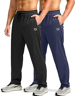 G Gradual Men's Sweatpants Mesh Lightweight with Zip Pockets Breathable Quick Dry Athletic Pants for Workout Running