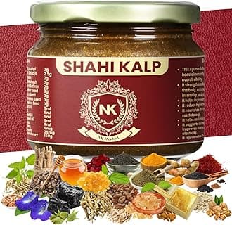 NK Herbal Shahi Kalp Ayurvedic Immunity Vitality Health Booster For Men & Women with Pure Shilajit Ashwagandha Gold Vark Safed Musli Amahaladi Kashmiri Saffron | Natural Herbal Chyawanprash - 300g