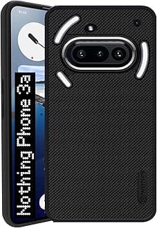 Back Cover CaseCompatible for Nothing Phone 3A 5G (Textured Grip Design | Micro-Fiber Cloth Inside | Slim and Light Weight | Soft Touch and Feel | Black)