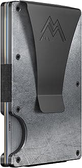 Mountain Voyage CoMinimalist Wallet for Men & Women - Slim RFID Wallet, Scratch Resistant, Credit Card Holder & Money Clip, Easily Removable Money & Cards, (Greystone Aluminum)