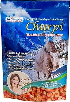 Snow Hill Himalayan Yak Milk Organic Super Strong Cheese Nuts for Men, Women & Younger (200g / 60-70 Pcs) Natural Yaky Fat less Cheese Chhurpi Nuggets, Replacement of Gum - Product of Himalayas, Nepal