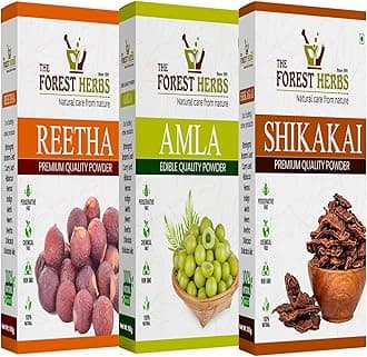 Amla, Reetha, Shikakai Powder For Hair Care For All Hair Type, 10.57oz, 300g (Pack Of 3) 3.52oz Each