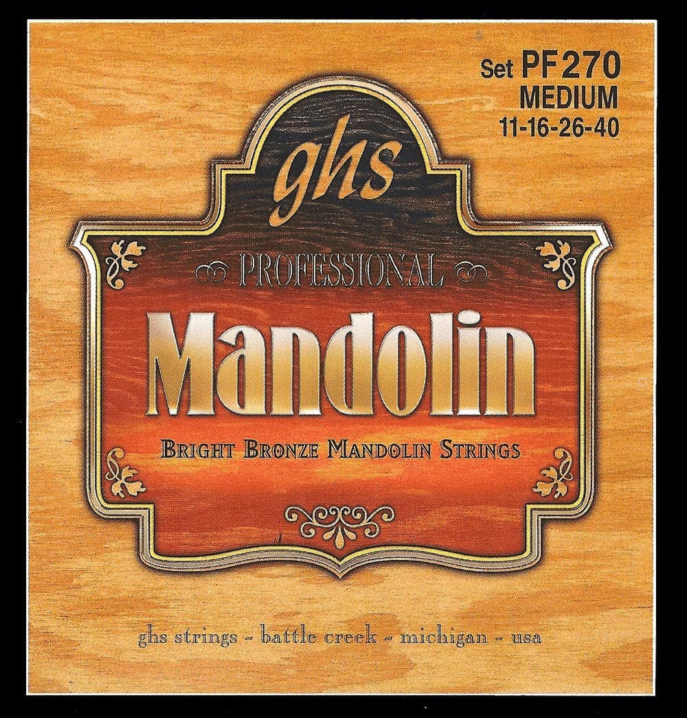 GHS Strings PF270 Bright Bronze Mandolin Strings, Medium (11-40)