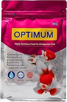 Optimum Fish Food - 1Kg (Mini Pellet) with Highly Nutritious for All Aquarium Fishes with Free Key Ring