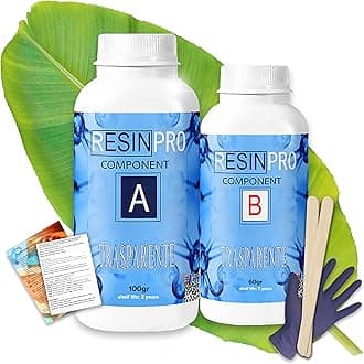 Resin Pro Epoxy Resin, 5.6 oz Crystal Clear Epoxy Resin And Hardener Kit For Craft, Artwork, Jewellery Making, Table, Art Creations - Easy Ratio Resins - Heat Resistant (160 g)