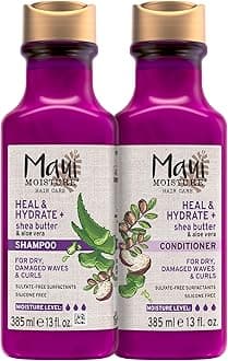 Heal & Hydrate + Shea Butter Shampoo + Conditioner to Repair & Deeply Moisturize Tight Curly Hair with Coconut & Macademia Oils, Vegan, Silicone, Paraben & Sulfate-Free, 13 Fl Oz (Pack