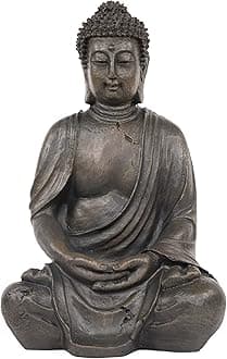 Alpine Corporation 38 cm Tall Indoor/Outdoor Meditating Buddha Statuary Décor