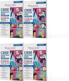 Oswaal CBSE Question Bank Class 10 Set of 4 Books | English | Maths Standard | Science | Social Science | Chapterwise | Topicwise | Solved Papers | For 2025 Board Exams