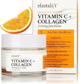 Elastalift Vitamin C Firming Face Cream Moisturizer Skin Care Facial Lotion, Potent Vitamin C Gel Cream For Face Targets Dry Skin, Age Spots, Wrinkles, Hyperpigmentation, & Sun Damaged Skin, 2 Fl Oz
